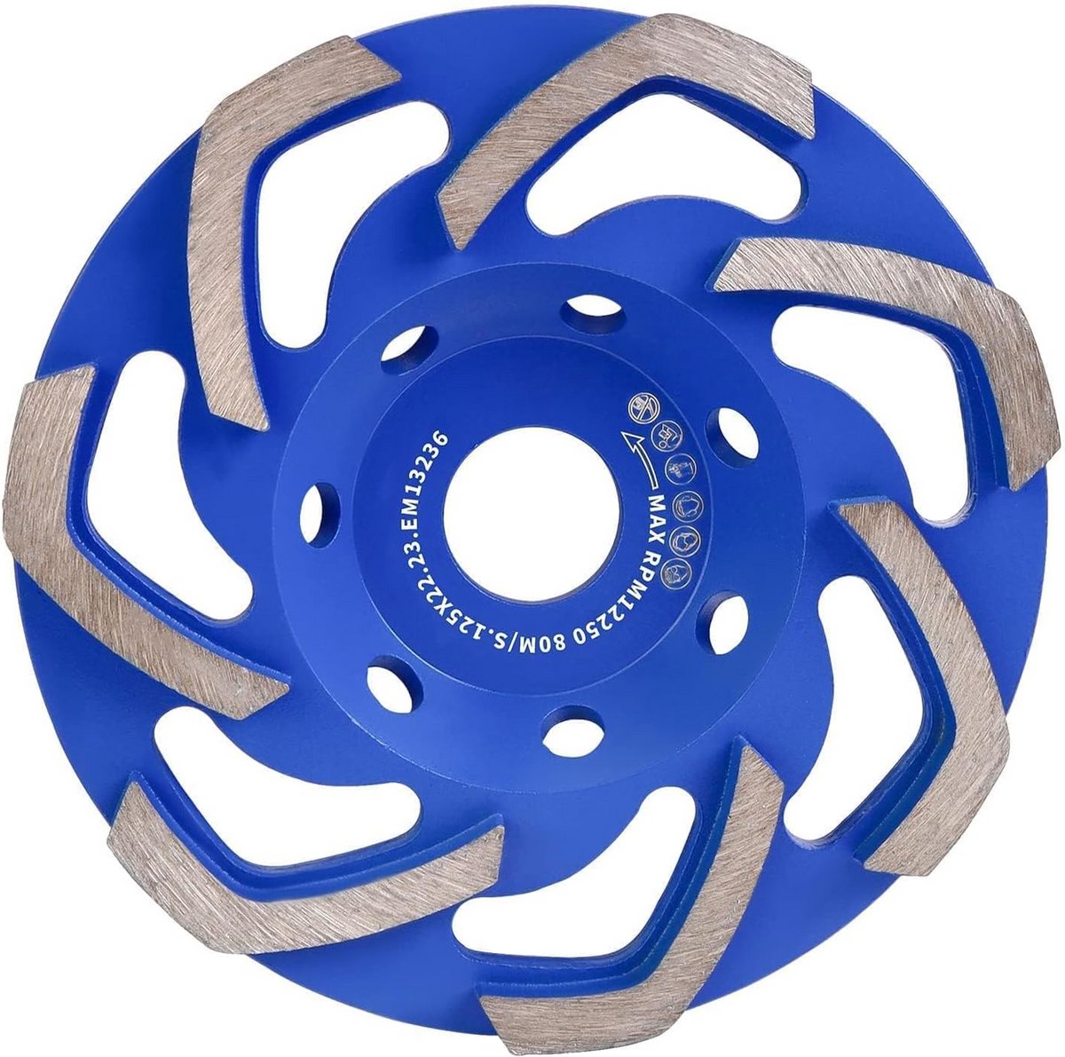 Diamantslijpschijf - Betonschijf Steen - Materiaal Bewerken - Voor Harde Materialen - 125 mm - Blauw