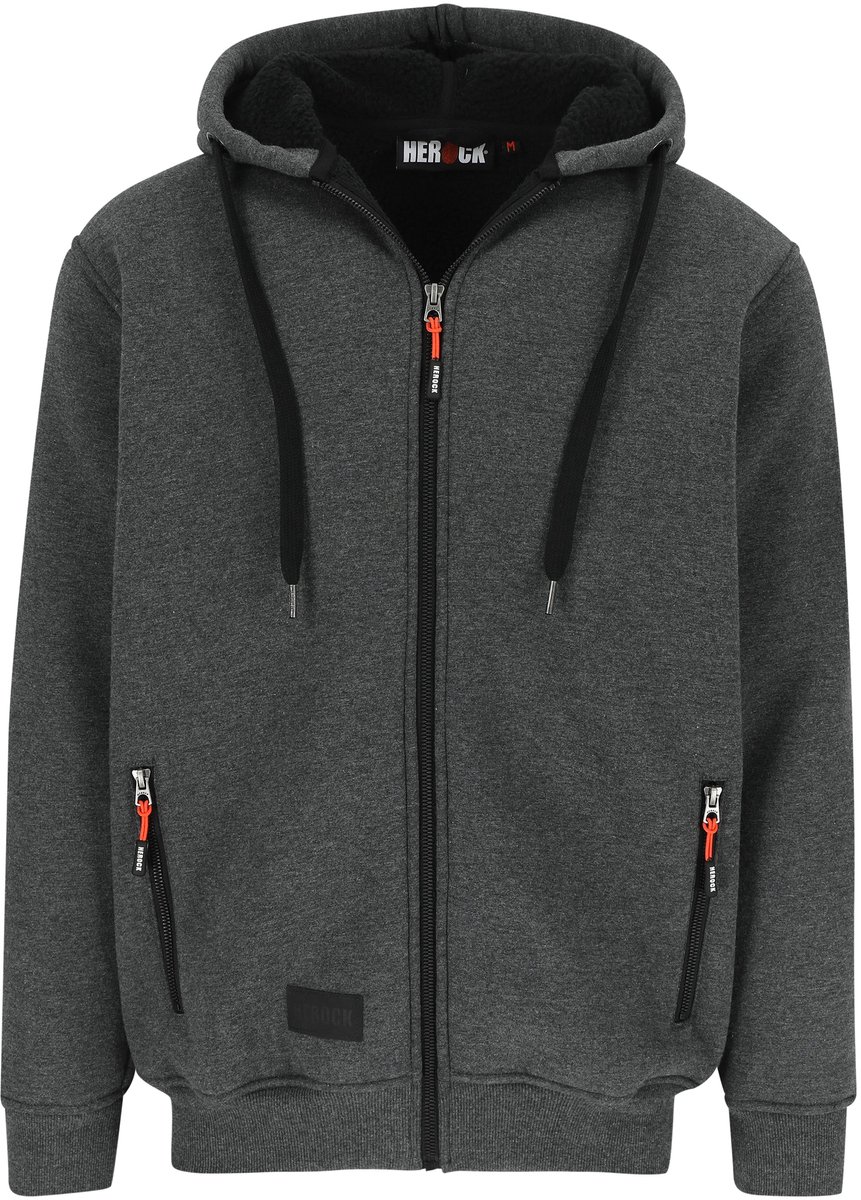 Herock Otis Sweatvest met Capuchon Donker kaki / XS