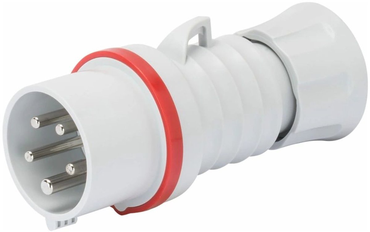 Gewiss STEKKER HP HP - MET FASERDRAAIER - IP44/IP54 - 3P+N+E 16A 380-415V - ROOD - 6H - SCHROEFCONTACTEN, GW60009WH