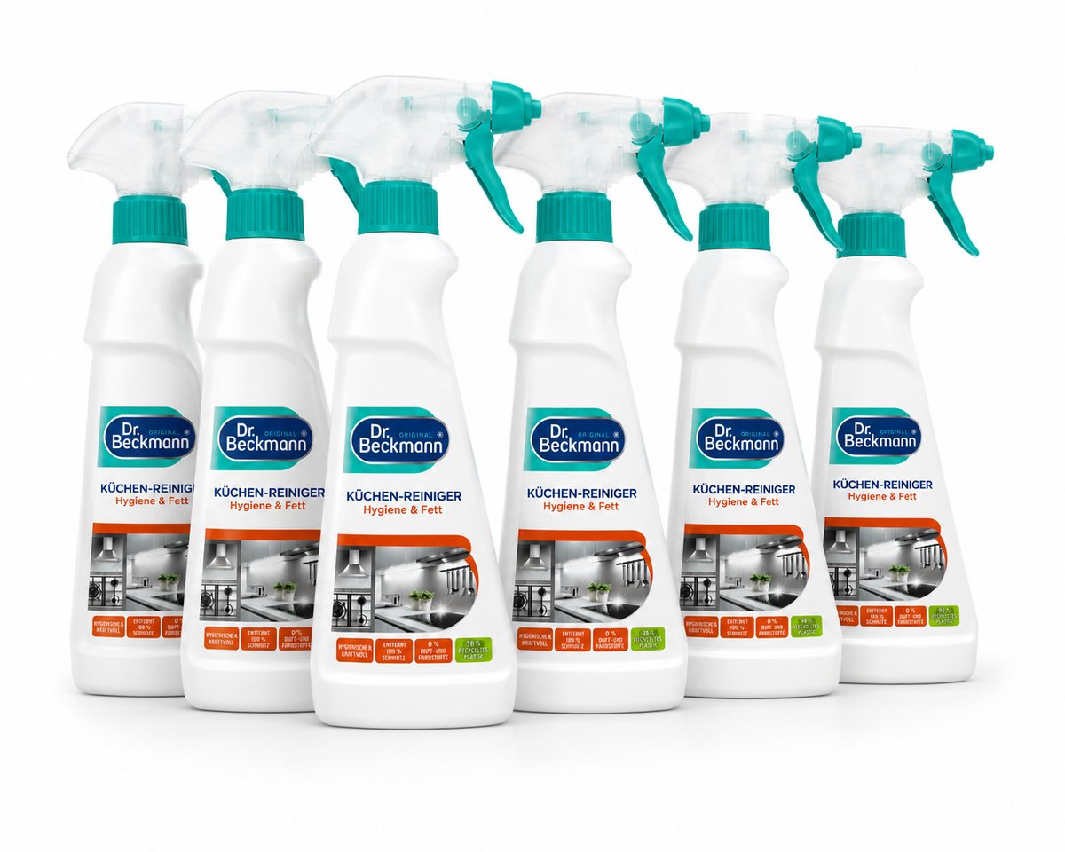 Dr. Beckmann Keukenreiniger 500 ml - Voordeelverpakking 6 Stuks - Keuken Ontvetter - Verwijdert Vet en Vuil