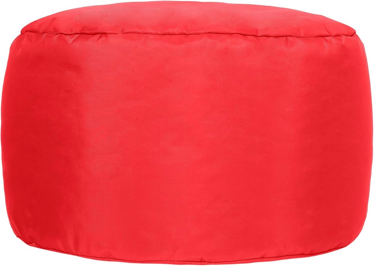 Zitzak Hocker - Voetenbank poef - Ontspannen in huis - Waterafstotende stof - 38 x 38 x 20 cm - Rood