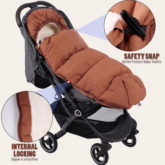 Thermo voetenzak voor kinderwagen en buggy met fleece voering van thermo — afbeelding 3