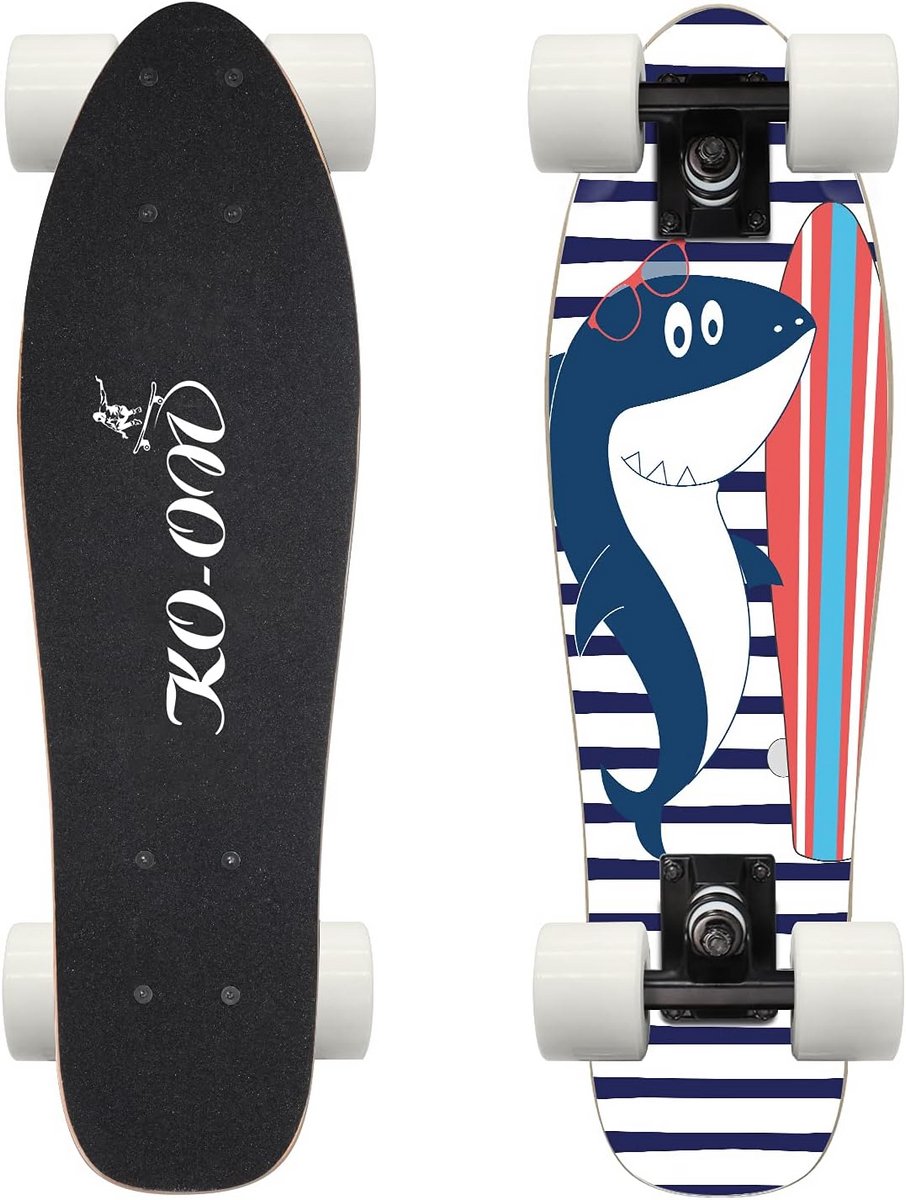Compleet Skateboard Mini Cruiser Beginners Leren Canadees Esdoorn Deck 22 Inch Cartoon Patroon