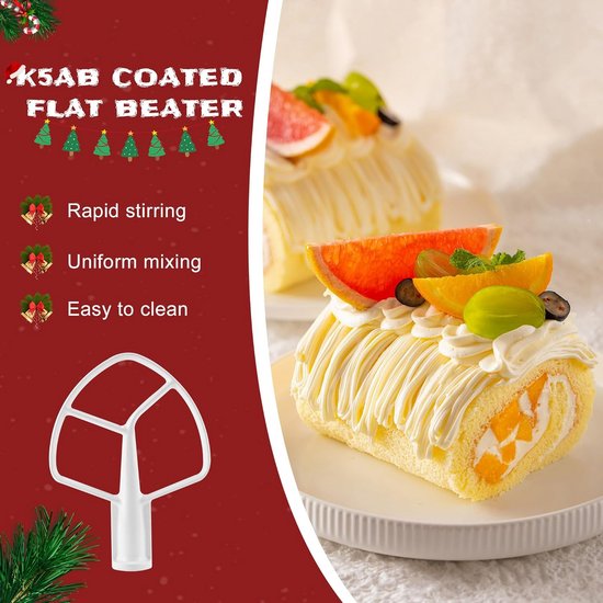 Mixer Accessoires Set (3 Stuks): Platte Garde, Garde en Deegkneedhaak voor 5 Qt Keukenmachines van Merkloos — afbeelding 4