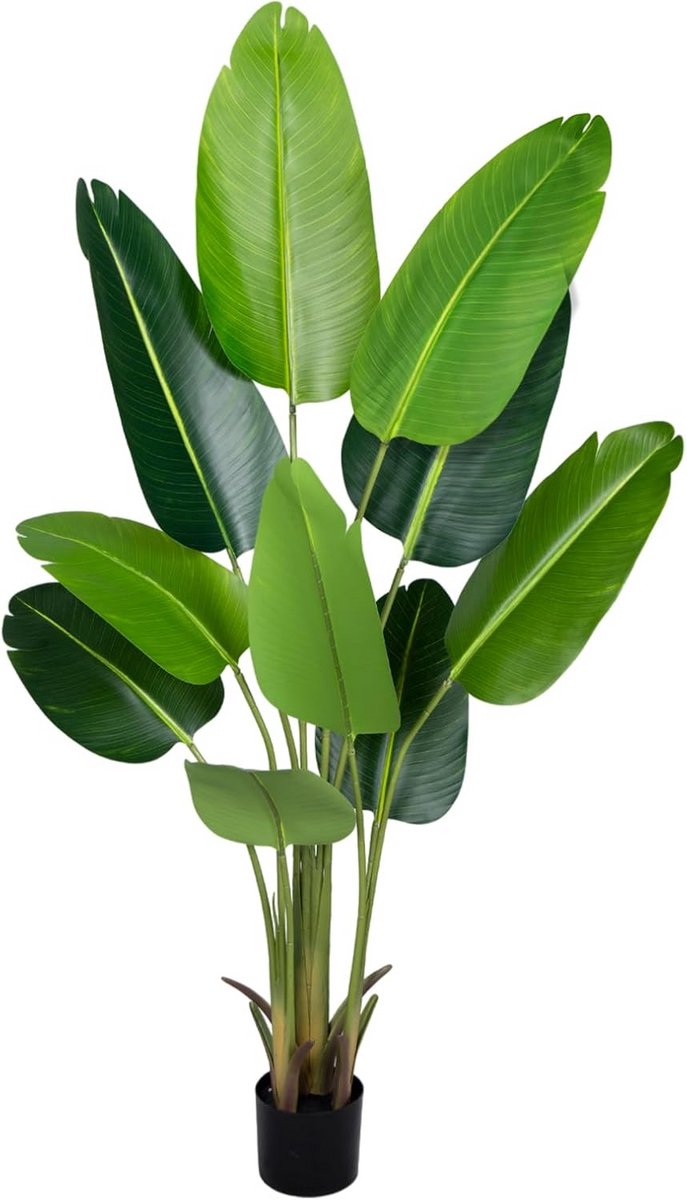 Kunstplant Paradijsvogel - Nep Tropische Boom - Interieur Decoratie - Realistische Bladeren - 1.6 Meter - Groen