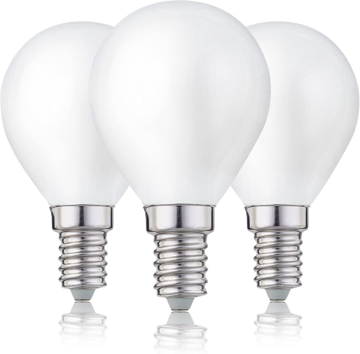 Ledlamp E14 - Gloeilamp warm wit - Sfeer creëren - Energiebesparend - Set van 3 - Transparant