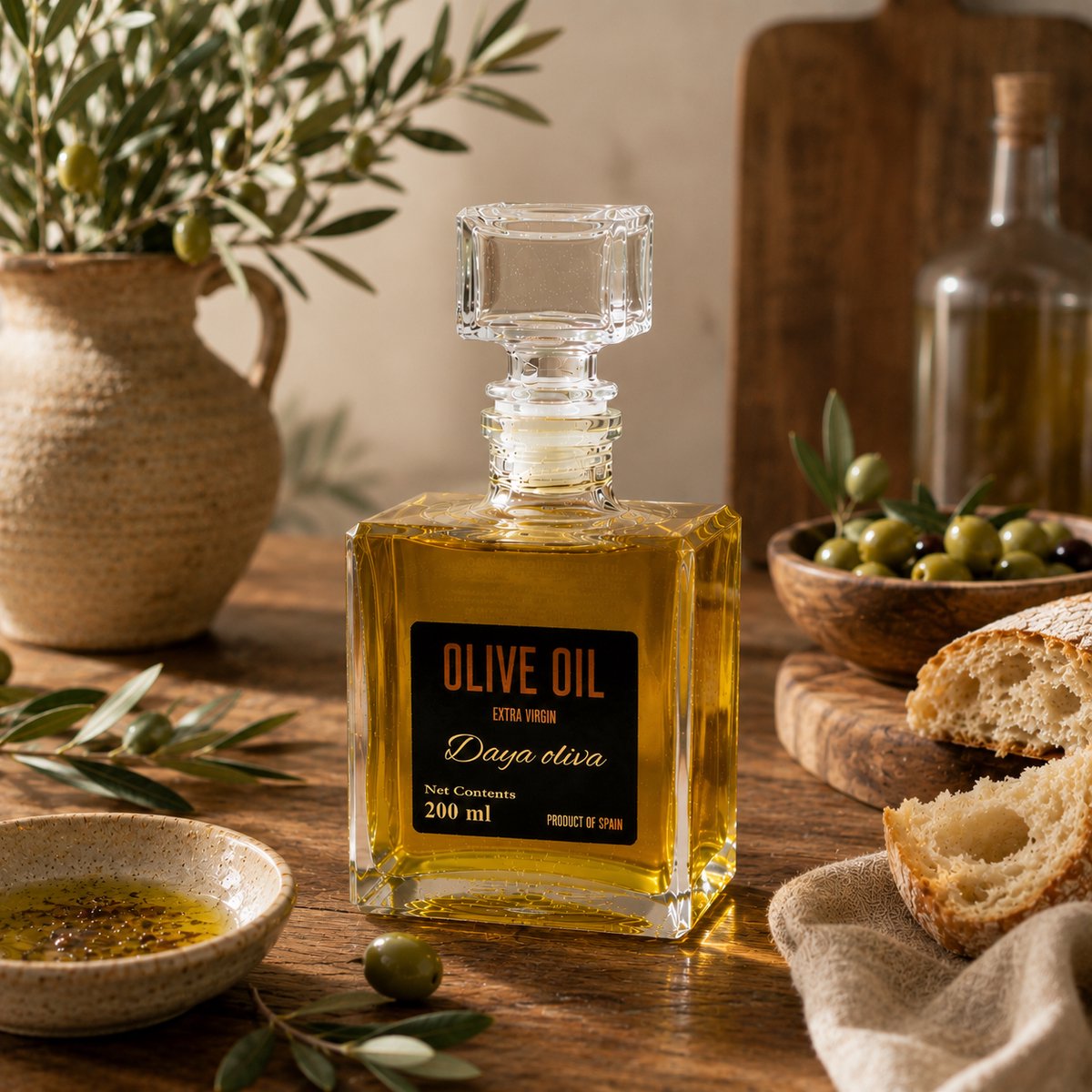 Olijfolie 20 cl - Extra Vierge Olijfolie - Luxe Glazen Designfles - 200 ml - Spaanse Olijfolie - Beneoliva - cadeau tip — cadeau in Kookcadeaus - foto 5