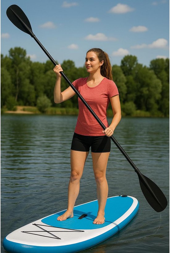 Water Sport Peddel - SUP Kajak Peddel - Wateravontuur - 2-in-1 Functie - 163-229 cm - Zwart — afbeelding 3