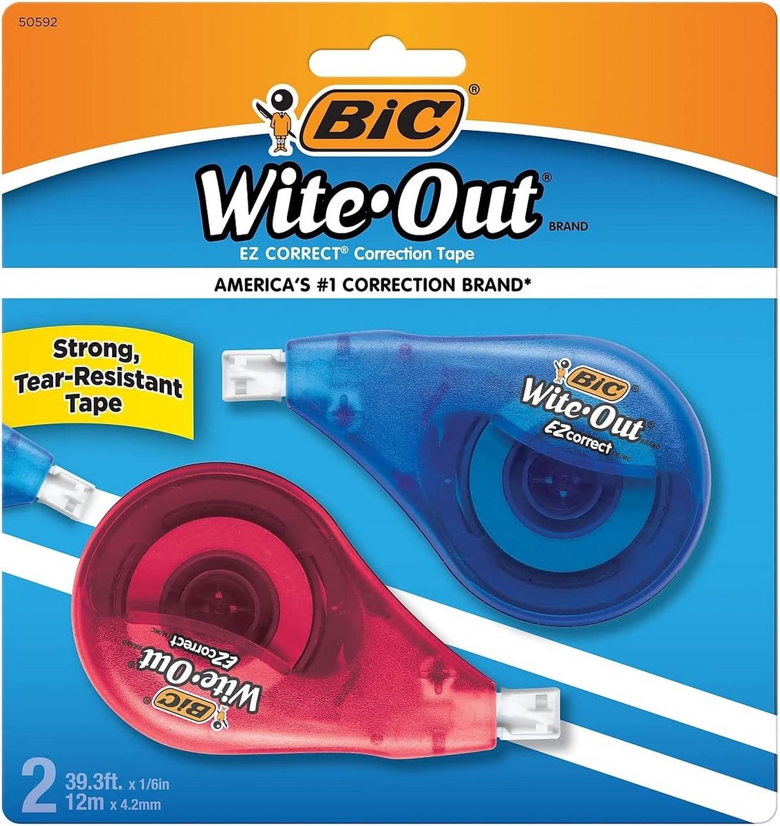 Correctie Tape - Schrijftape Set - Fouten Corrigeren - Direct Droog - 2 Stuks - Wit