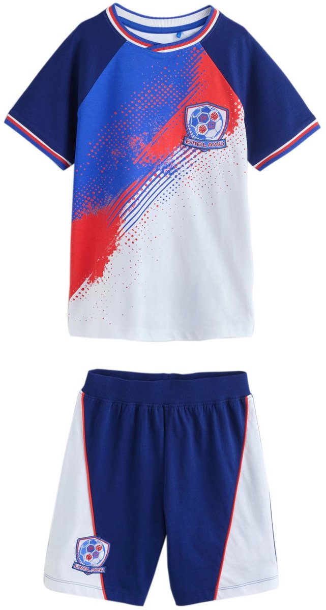 Next - Jongens - Korte voetbalpyjama - Blauw