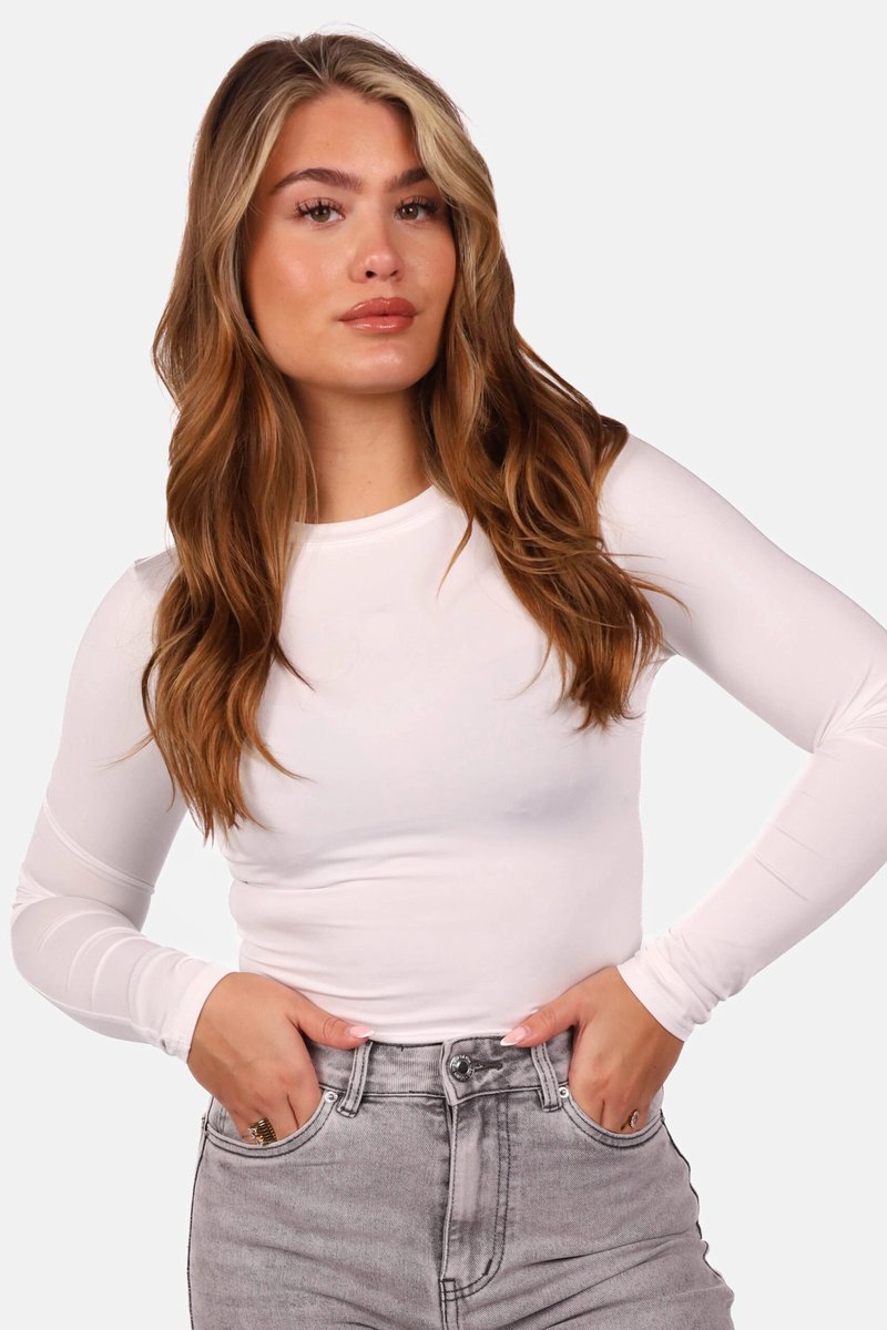 Getdrezzed Top - Maat: M - Basic travel body wit