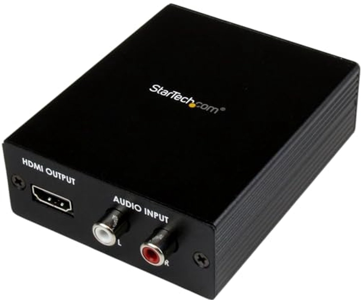 Video Converter - Component VGA - Beeld Kwaliteit Verbeteren - Ondersteunt 1080p - 1920x1200 - Zwart