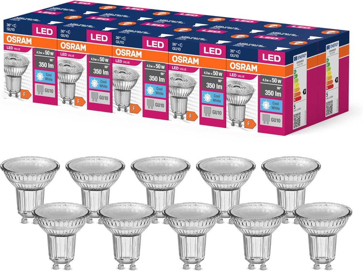 Led Lamp - Reflector Lamp - Huis Verlichten - Direct Licht - 10 Stuks - Koud Wit