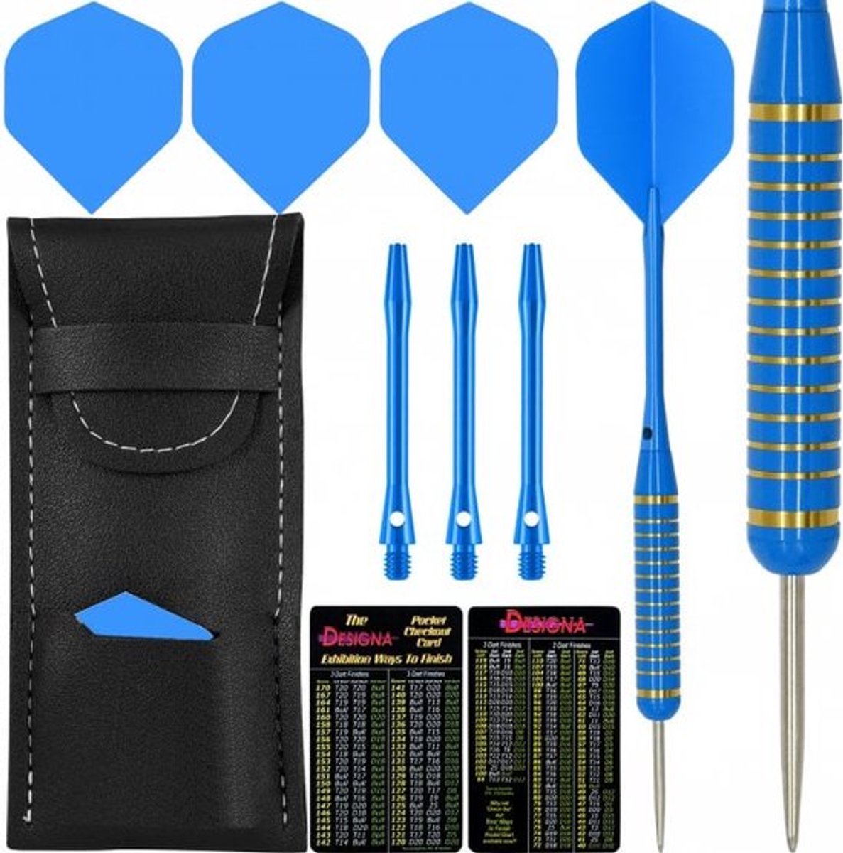 Designa Serpent Darts - Steel Tip Coloured Brass - Blue Weight: 21g