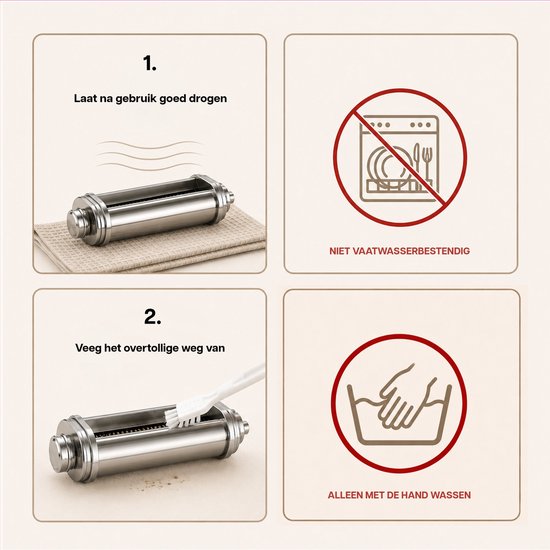 Pasta Maker Attachment voor Bosch MUM4 & MUM5 Staande Mixer 3-delig - Pasta Roller, Spaghetti Cutter & Fettuccine Cutter - 8 Verstelbare Dikte-instellingen - Mixer Accessoires voor Bosch van MMOBIEL — afbeelding 2
