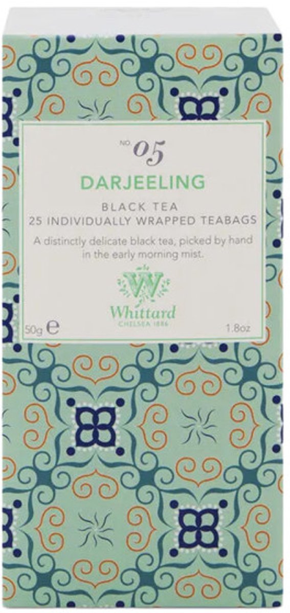 Zwarte thee Whittard of Chelsea Darjeeling, 25 st.
