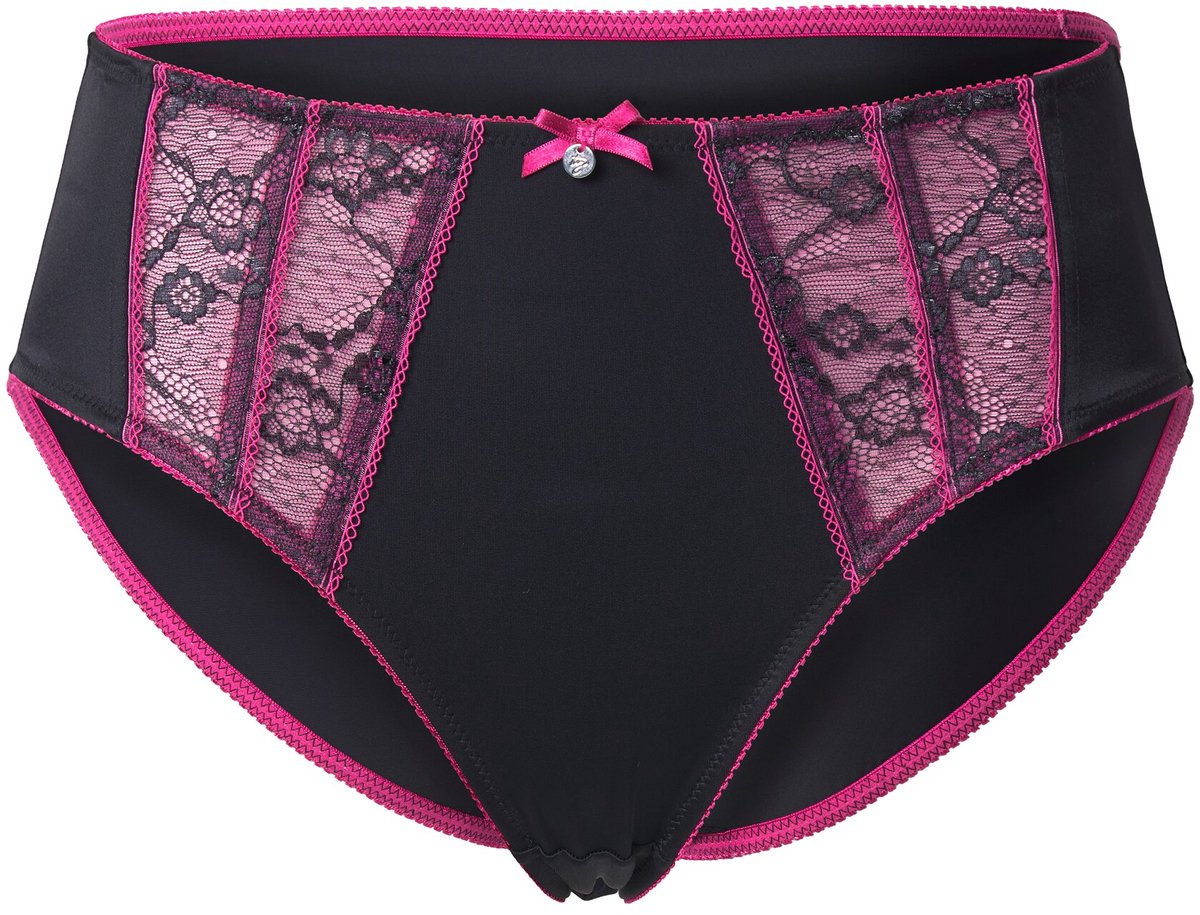 TruYou - Dames - TruYou midi-slip microvezel gebloemd kant sierband - Oriëntroze - Maat 54+