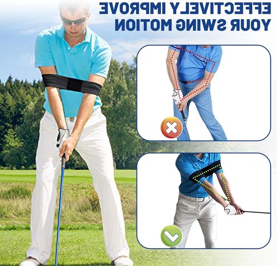 2 Stuks Golf Swing Trainingshulpmiddelen, Elastische Band voor Handbeweging, Professionele Houdingscorrectie voor Beginners en Gevorderden — afbeelding 3