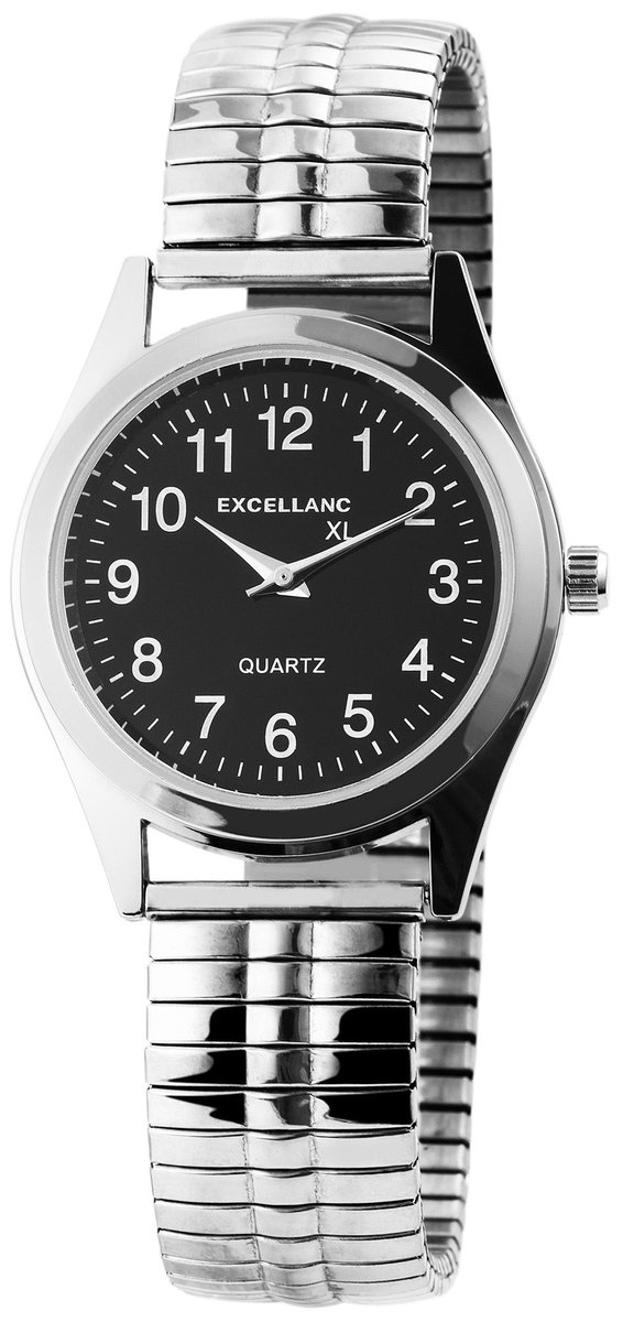 EXCELLANC Herenhorloge van roestvrij staal Hiyam Excellanc herenhorloge met roestvrijstalen band