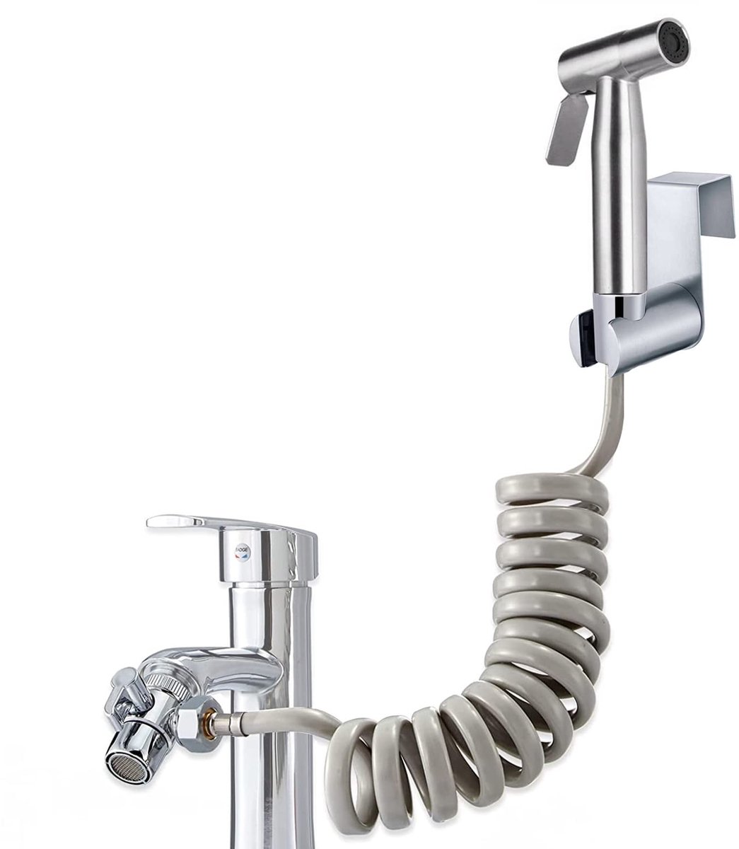Cosensi- Bidet Handdoucheset - Massief Messing - Doucheslang 30-200 cm - Douchekophouder -