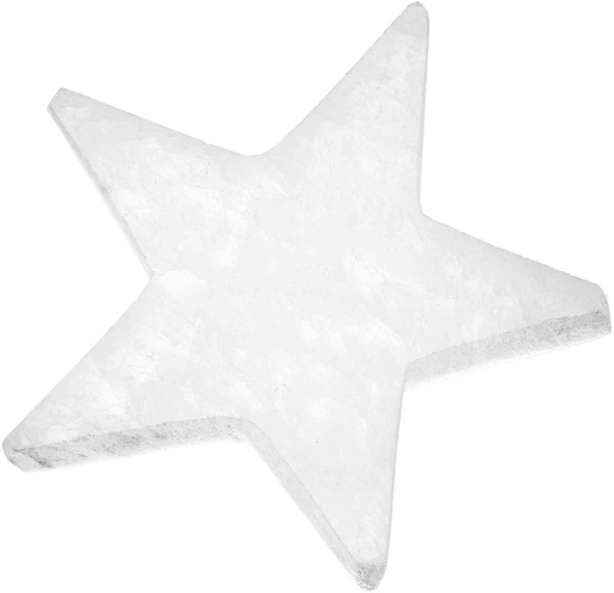 Cosensi- Seleniet Plaat Stervormig - 8 x 8 x 1,5 cm - Handgemaakt - Spirituele Decoratie - Opslag voor Sieraden - Helende Eigenschappen - Energieplaat