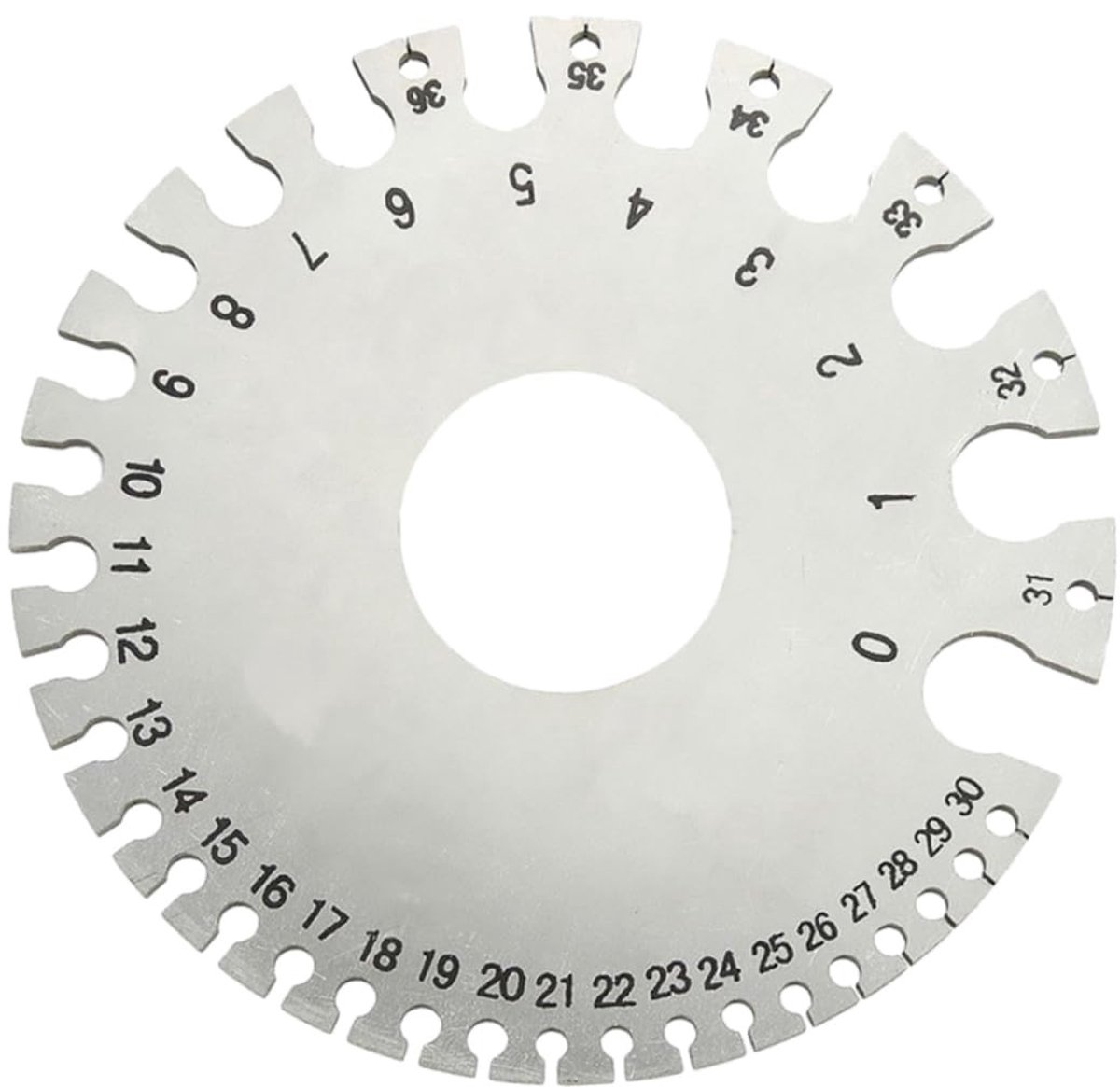 Dailygoods- Liniaal met duidelijke markering - Draaddiameter - Meetgereedschap voor ingenieurs - Modelbouw - Metaal - Afmetingen 8,5 x 8,5 cm - Meetlat