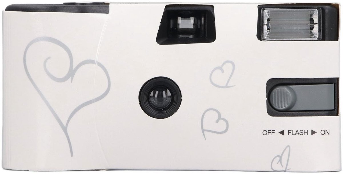 Dailygoods- Wegwerpcamera Retro - Filmcamera met Flits - 27 Belichtingen - 35 mm Kleurenfilms - Geschikt voor Bruiloft/Jubileum - Eenvoudig in Gebruik