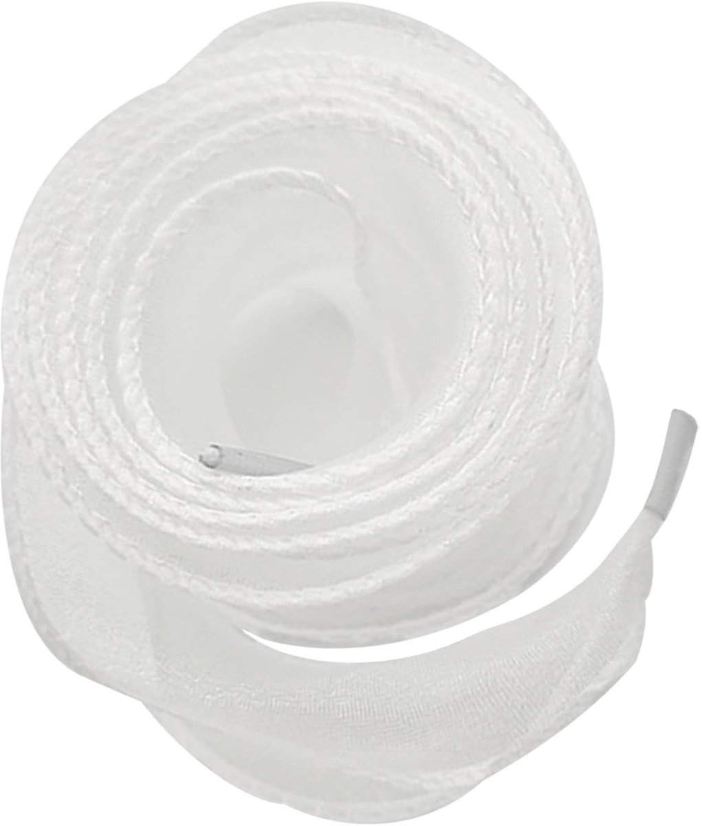 Dailygoods- Platte Veters 120 cm - Doorzichtig - Organza - 2 Paar - Geschikt voor Sneakers en Leren Schoenen - Creatief Doe-Het-Zelf - Schoenveters