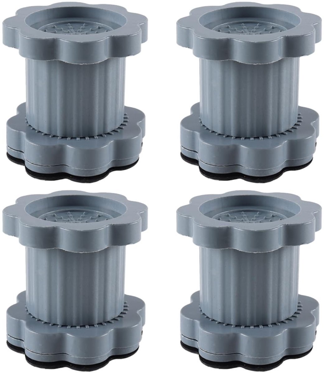 Dailygoods- Wasmachinevoetjes Antivibratie - Verstelbare Rubberen Voetjes - Schokabsorberend - Geluidsreducerend - Universele Ondersteuning - Tot 450 Pond Draagvermogen - Schokabsorberende Pads