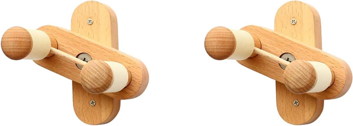 Gitaarhangers Set - Wandhouder Gitaar - Muziek Instrument Opslag - Verstelbare Haak - 2 Stuks - Zwart