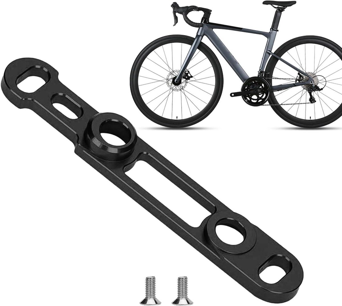 Schijfrem Adapter - Fietsrem Adapter - Verbeteren Remprestaties - Aluminiumlegering - 8.3 x 1.3 x 0.7 cm - Zwart