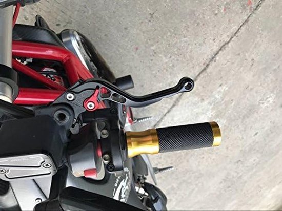 Verstelbare Hendels Motor - Rem Koppeling - Motorrijden Verbeteren - CNC Aluminium Constructie - 14.2 cm Kort - Zwart — afbeelding 3