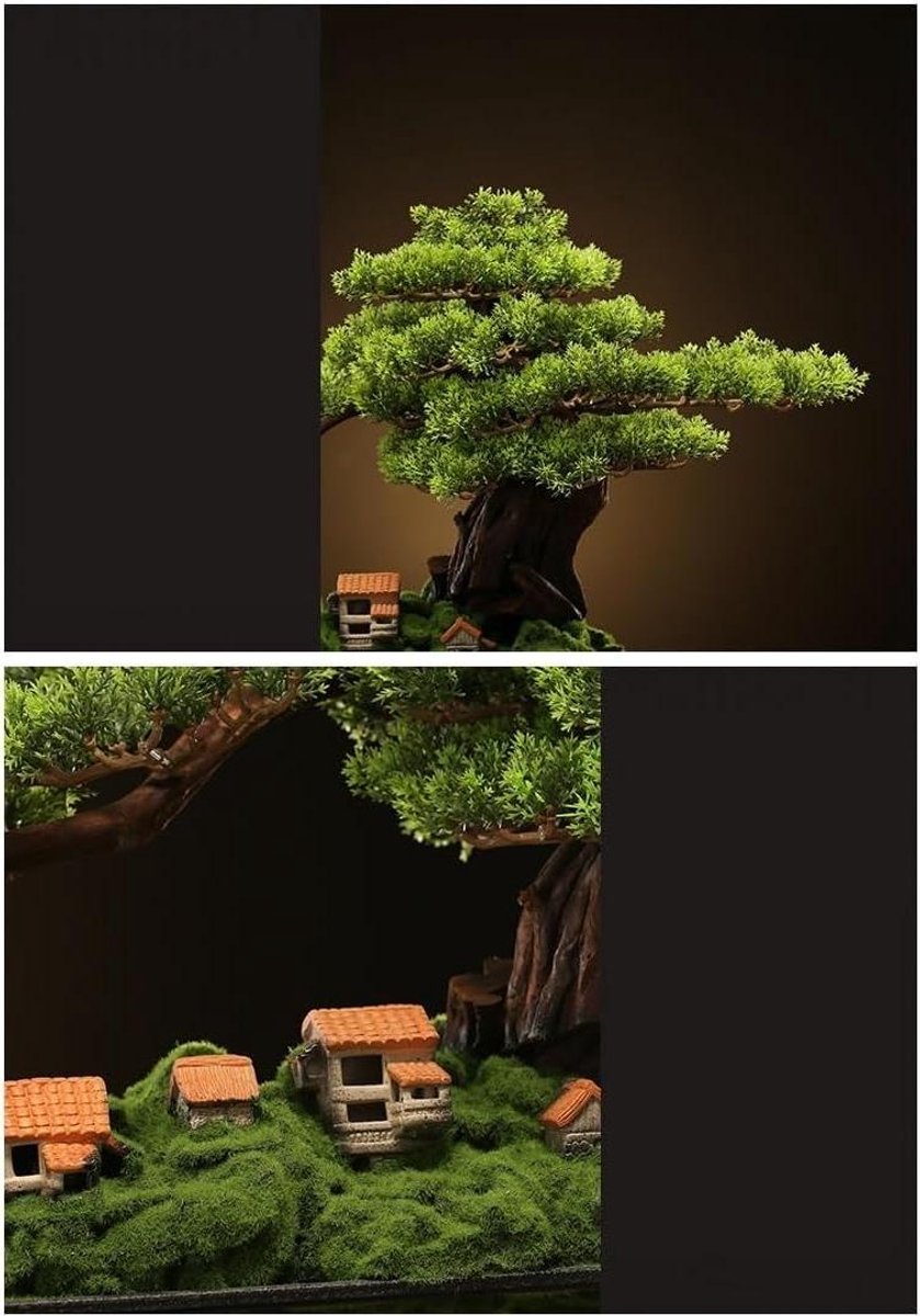 Kunstplant Ornament - Bonsai Boom - Interieur Decoratie - Realistisch Uiterlijk - 74x16x55