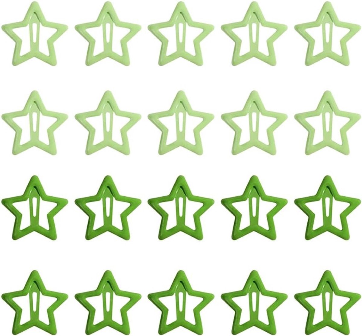 Haarspelden Groene Ster - Pailletten Clips - Dagelijks Gebruik - Y2K Stijl - 3 cm - Groen