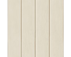 Behang - Lambrisering - Houten Panelen - Beige Greige - Scandinavisch Landelijk - Slaapkamer - Vliesbehang - 0,53 x 10,05 M - Happy