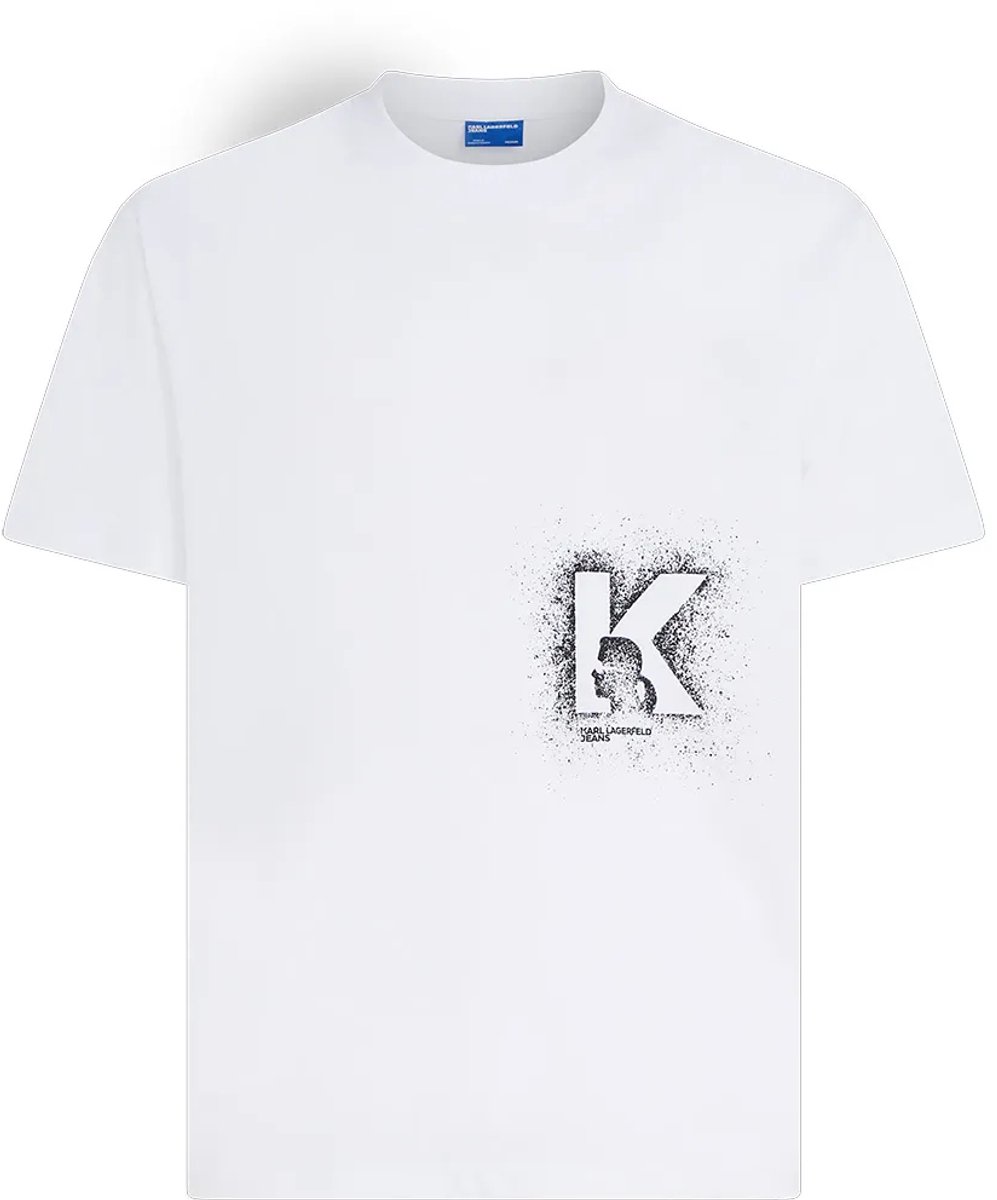 Karl Lagerfeld Jeans B3m17029 T-shirt Met Korte Mouwen Wit XL Man