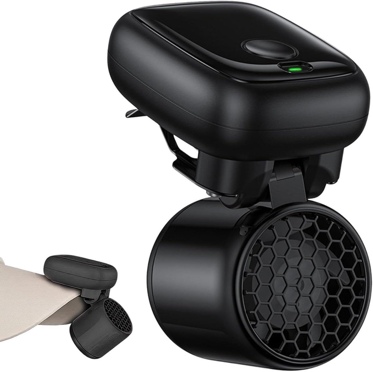 Kleine ventilator - Clip ventilator - Persoonlijke koeling - Opvouwbaar ontwerp - 3 snelheden - Zwart