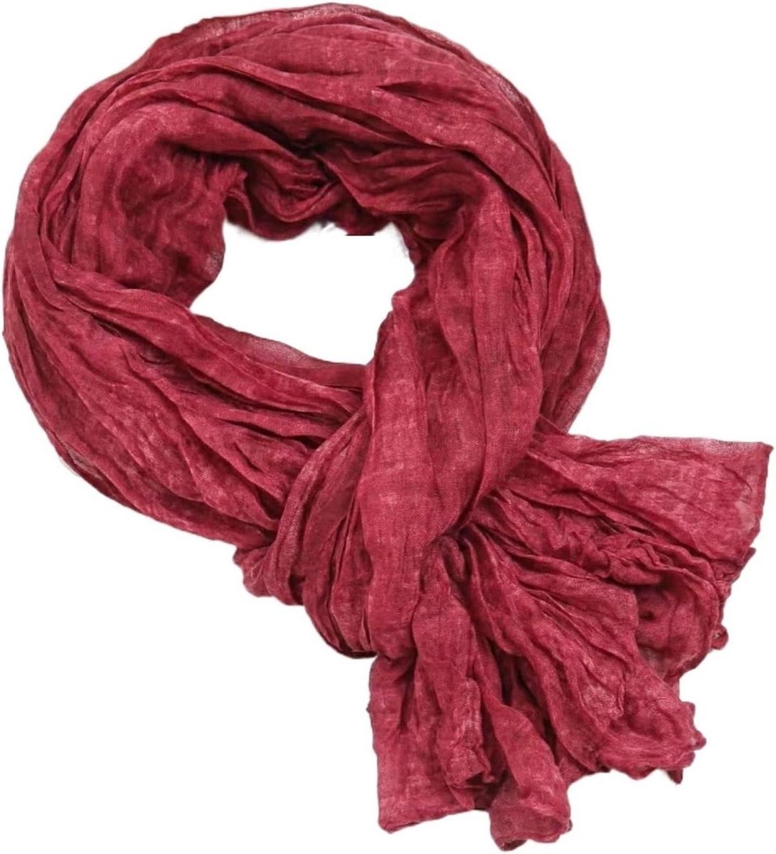 Dames sjaal - Lange omslagdoek - Warmte en stijl - Ademend en licht - Lang - Effene kleur