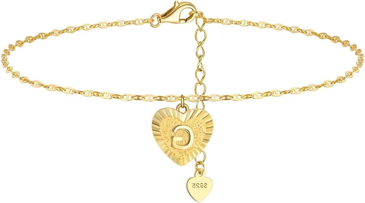 Lichaamsketting Hart - Enkelbandje Zilver - Charme Vergroten - Sterling Zilver - 265 cm - Zilver