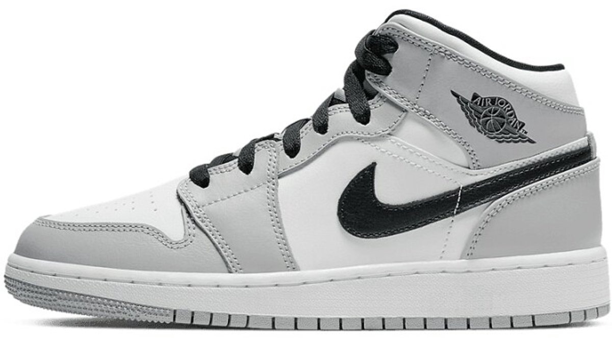 Jordan 1 Mid Light Smoke Grey (GS)