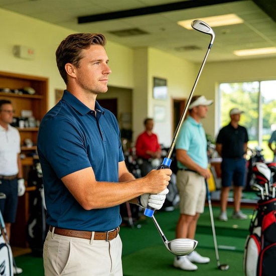 Golf Griptrainer - Handpositie Trainer - Golfslag Verbeteren - Antislip Stabiliteit - Standaard Clubs - Blauw van GOLF — afbeelding 2