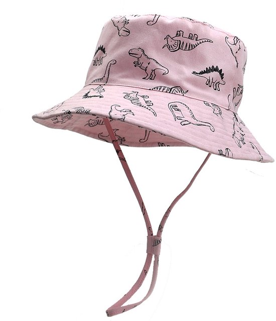 Opvouwbare zonnehoed met UPF 50+ voor baby's en peuters, strandpet met brede rand en UV-bescherming, lichtgewicht en ademende outdoorhoed voor kinderen, ideaal voor op reis of in de zomer, Kersenbloesemroze,50cm