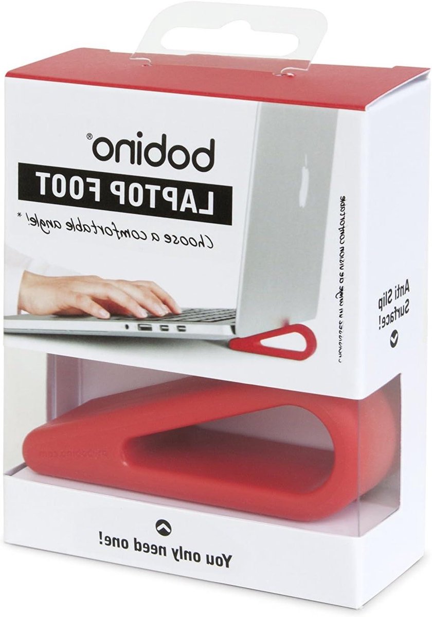 Laptop Voet - Laptop Steun - Betere Ventilatie - Antislip Materiaal - 2.8 x 7.9 x 2.9 cm - Rood
