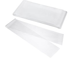 Extra lange plastic hoesjes 16x40 inch - 100 stuks, waterdichte opbergzakken voor posters, flat open poly pockets voor grote en smalle affiches