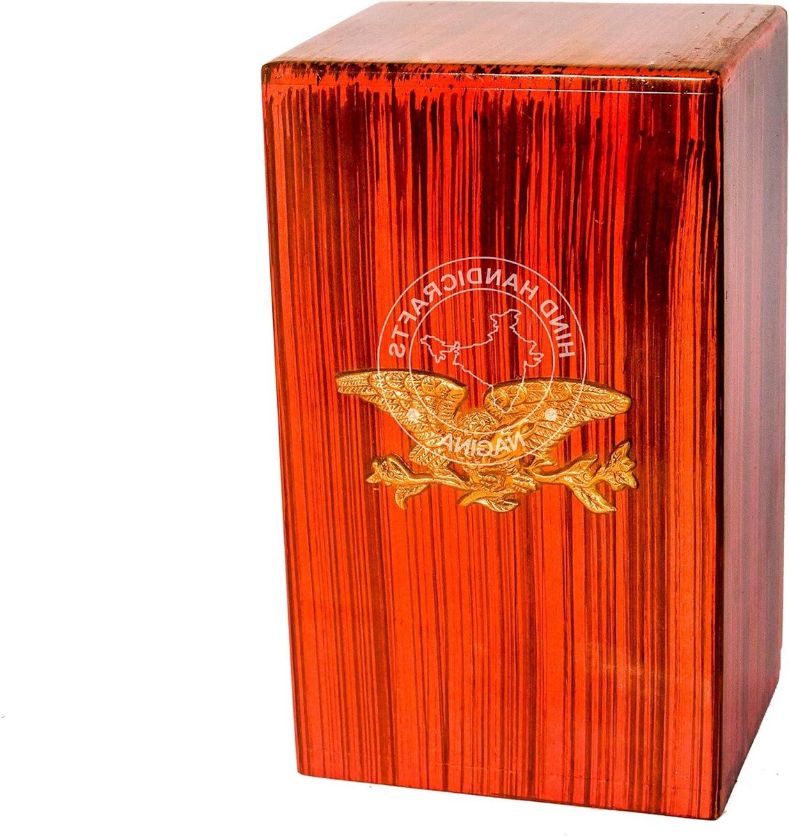 Houten Crematie Urn - Begrafenis Urn As - Herdenken Geliefde - Handgemaakte Houten Doos - 220 Kubieke Inch - Kastanjebruin