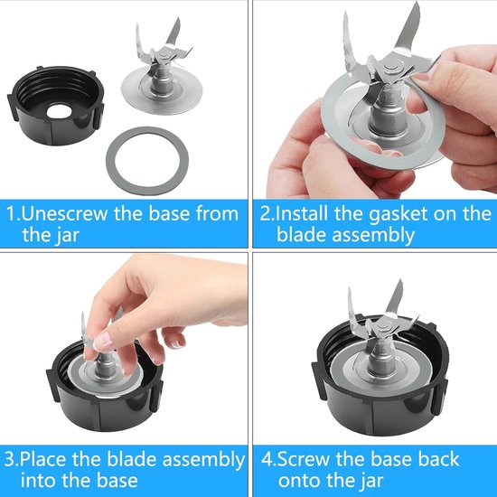 Blender Pakking - Rubber Afdichting Reserveonderdeel - Lekkage Voorkomen - Goed Verzegelend Ontwerp - 6.6 cm Buitendiameter - Grijs van Blender — afbeelding 4