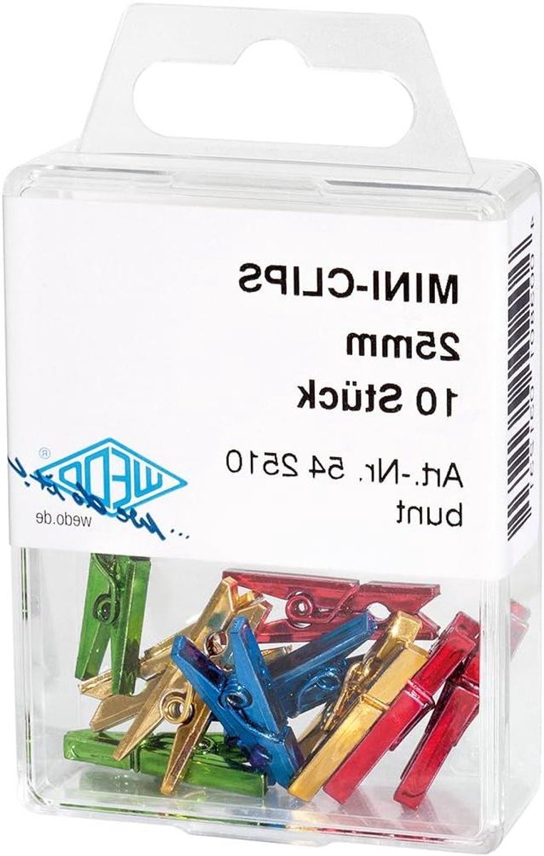 Mini Clips - Klemmen Wasknijpers - Knutselen Versieren - Stalen Veer - 25 mm - Gesorteerd