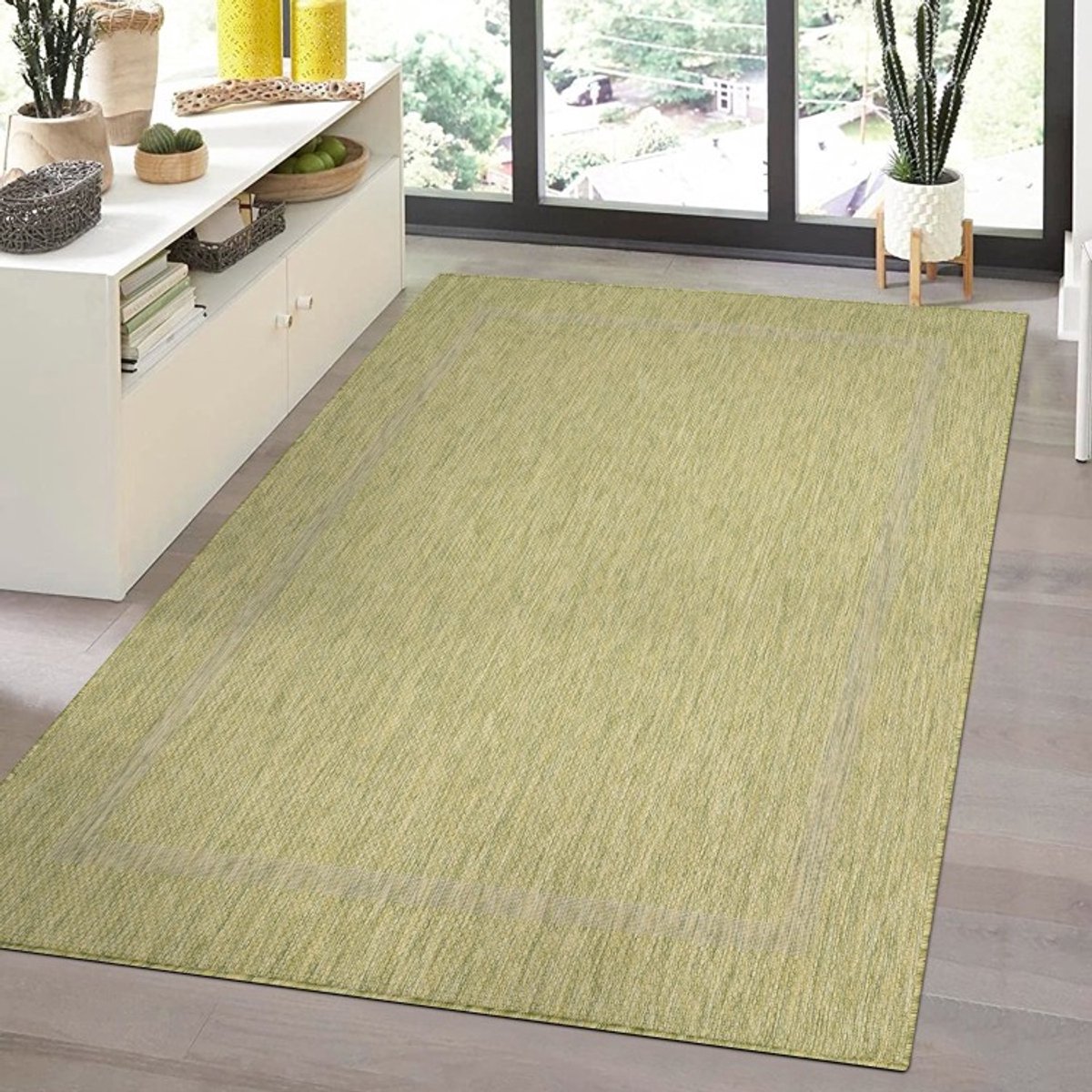 TapisTrend Buiten- en terraskleden Groente 80x250 cm Binnen- en buitenkleed, groen, polypropyleen, voor keuken, balkon, duurzaam