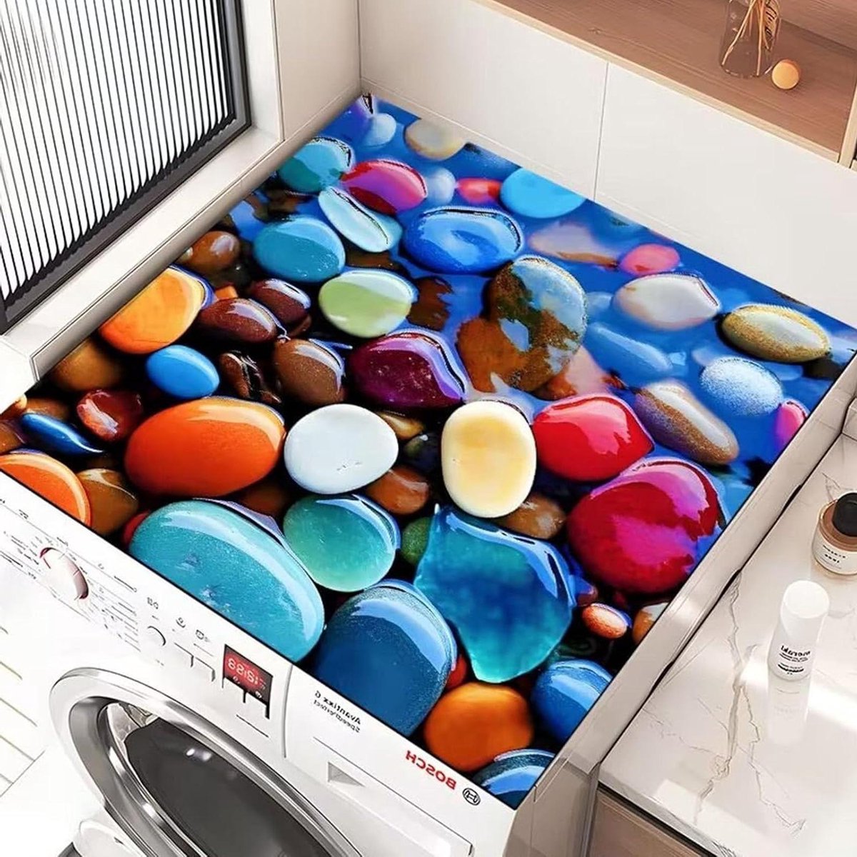 Wasmachine Droger Topmat - Apparaat Beschermhoes - Apparaten Beschermen - Snel Absorberend Sneldrogend - 60 x 60 cm - Veelkleurig