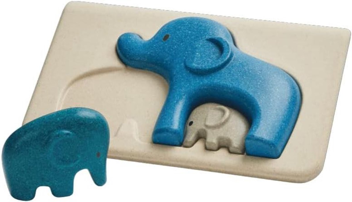 Houten Leerklok - Educatief Spel - Fijne Motoriek Ontwikkelen - Olifant Thema - 1 stuk - Meerdere